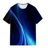 Letnie T-shirty męskie z okrągłym dekoltem i nadrukiem 3D, modne i casualowe, z krótkim rękawem