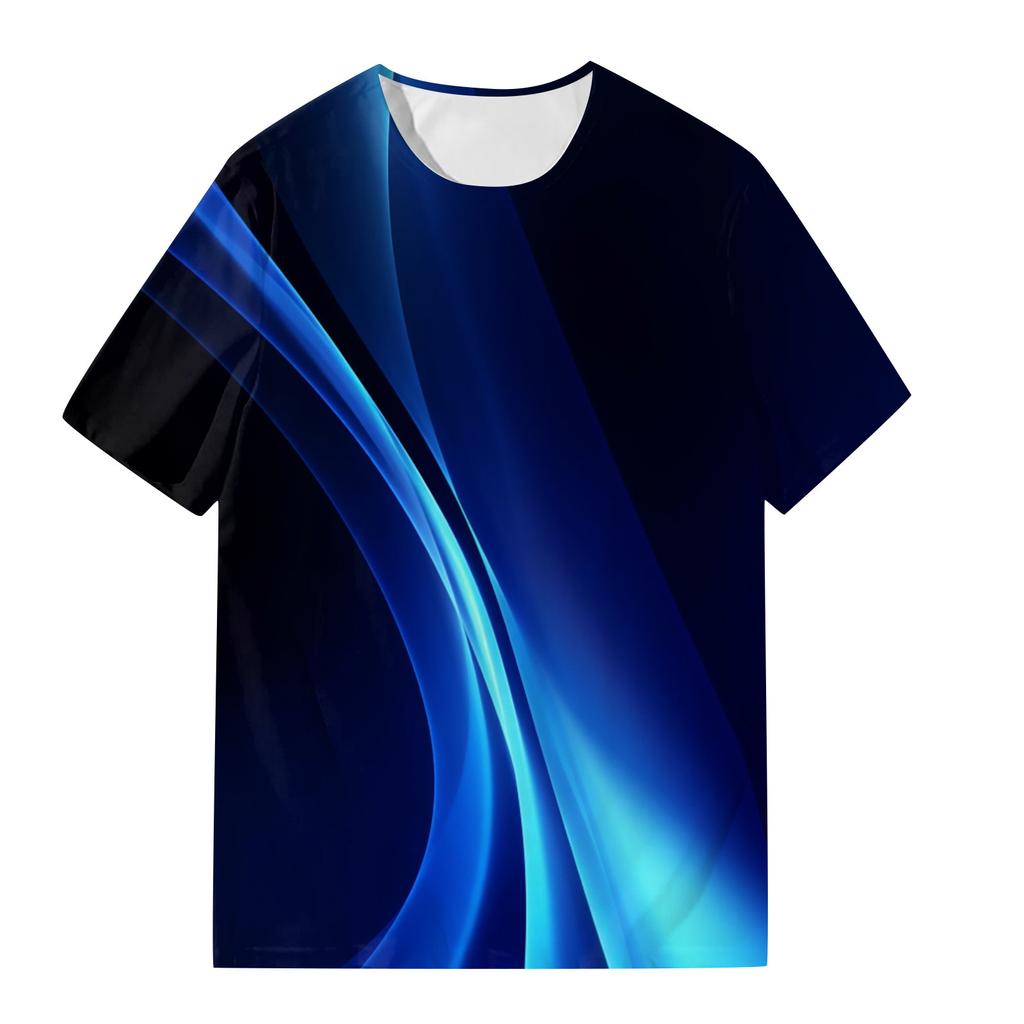 Letnie T-shirty męskie z okrągłym dekoltem i nadrukiem 3D, modne i casualowe, z krótkim rękawem