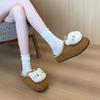 Cute Cartoon Kitten Bag Head Half Slippers Women's Outer Wear 2025 Spring and Summer New Niche Flat Bottom Round Head Slippers Women