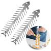 2PCS Stainless Steel Roaster Fork Reusable Barbecue Skewers Creative Fish Bone Skewers  BBQ Net