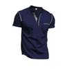 European and American Men's Short-sleeved T-shirt, Summer Youth Sports and Leisure Quick-drying Stand-up Collar Pearl Cotton Polo Shirt