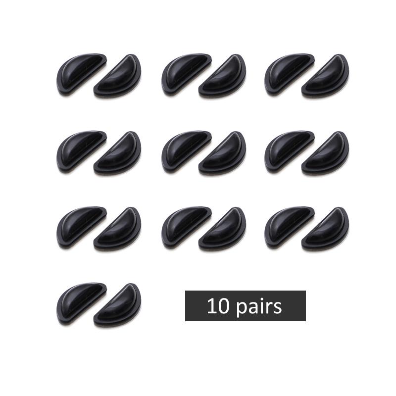 

10Pair/20PCS Glasses Nose Pad Adhesive Silicone Nose Pads Non-slip Black White Thin Nosepads for Eyeglasses Eyewear Accessories