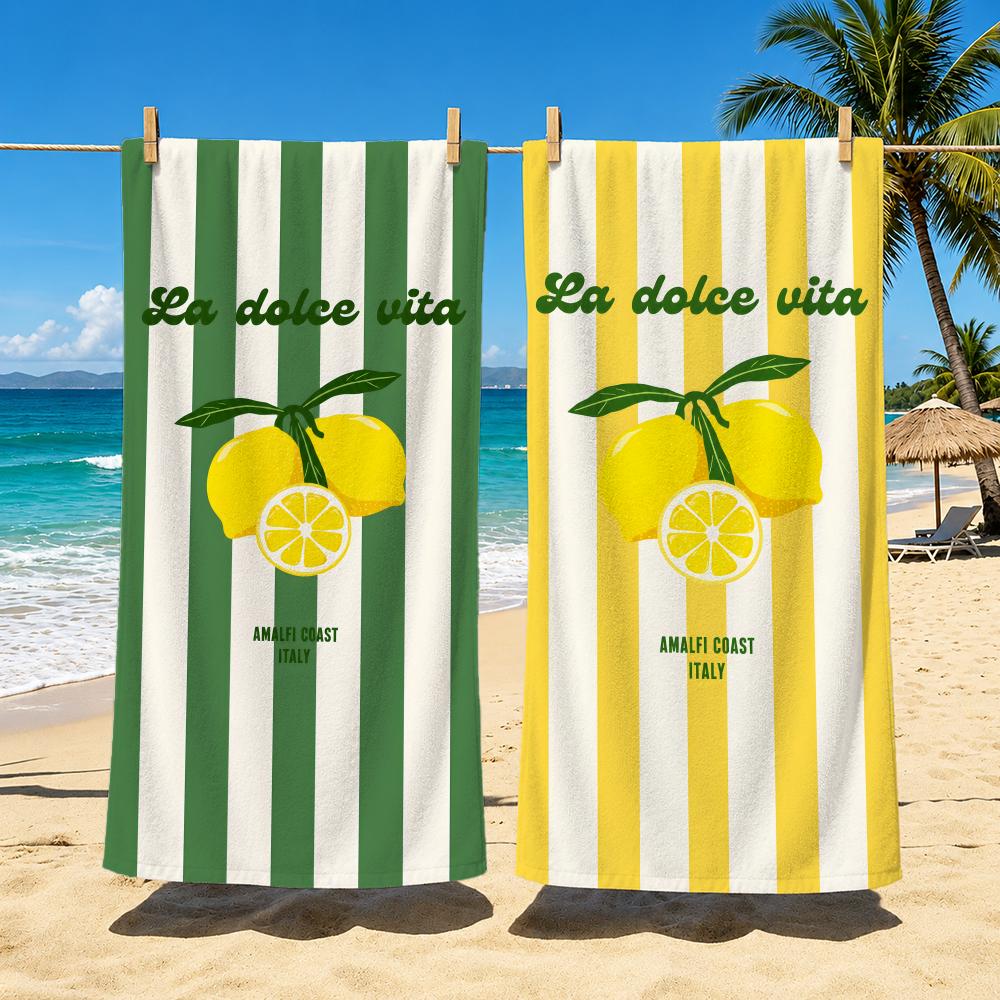 Sommer Boho Stil Zitronen Dolce Handtuch Handtuch Weich Pool Geschenk Für Reise Fitnessstudio Dusche Camping Schnelltrocknend Sport Große Strandtücher