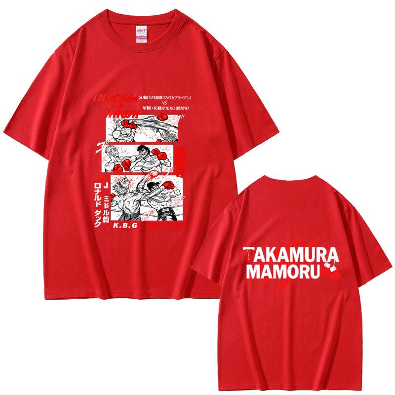 Anime Hajime No Ippo Graphic Tshirt Takamura Hawk KGB T Shirts Kamogawa Boxing Gym Streetwear Unisex Fashion Oversized Tshirt Tops