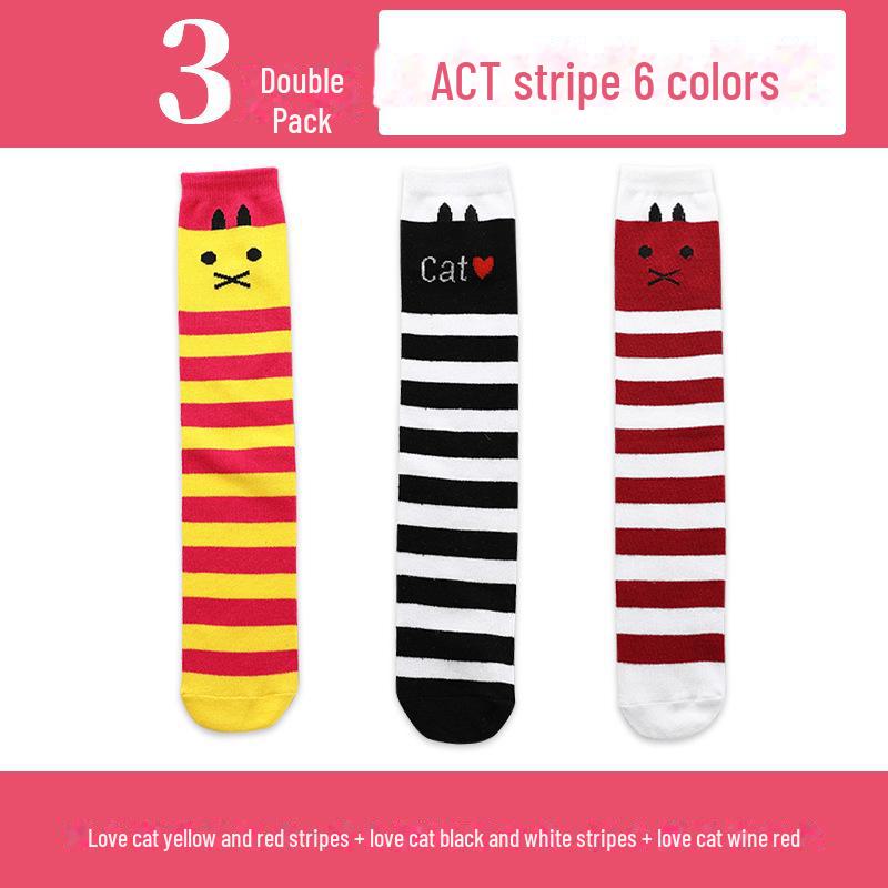 Șosete înalte până la genunchi pentru fete de primăvară și toamnă - șosete de vițel cu tub mijlociu pentru copii și bebeluși