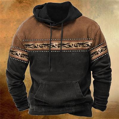 Estilo Moletons Camisola Moletom Masculino Moletom 3D Estampado Cowboy Pulôver Masculino Yellowstone Solto Roupas Vintage Oversized Tops Masculinos