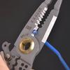 Multiuso fio stripper cabo terminal friso alicate de nariz longo clamper divisão fio eletricista ferramentas
