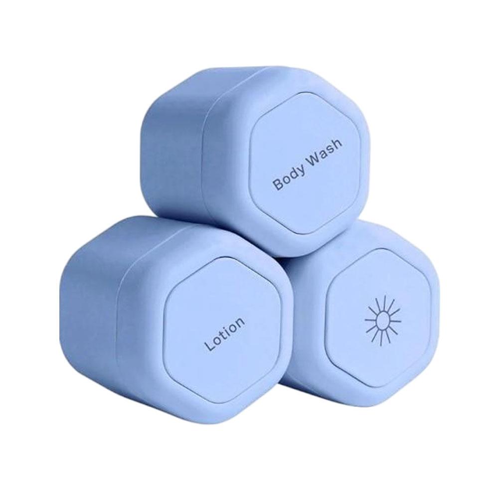 3 Stück/Los Magnetische Reise Nachfüllbare Flaschen Behälter Körperpflege Kapsel Tragbarer Kosmetikspender Für Reisen Leere Behälter