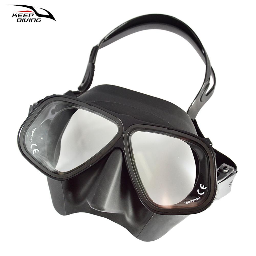 Free Diving Mask Ultra Low Volume Snorkeling goggles  Color Alloy Frame  Diving Goggles For Scuba Dive