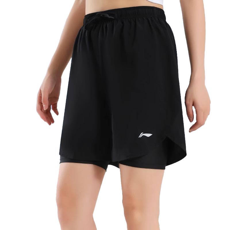 Li-Ning Quick-Drying Breathable Cool Ice Silk Thin Comfortable Anti-Exposure Sports Shorts Women Shorts DACH262-1