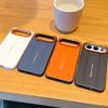 Étui de Conception en Cuir Texture Croisée de Luxe Pour Honor 500 et Honor 500 Pro Fin Anneau de Caméra Orange Housse antichoc