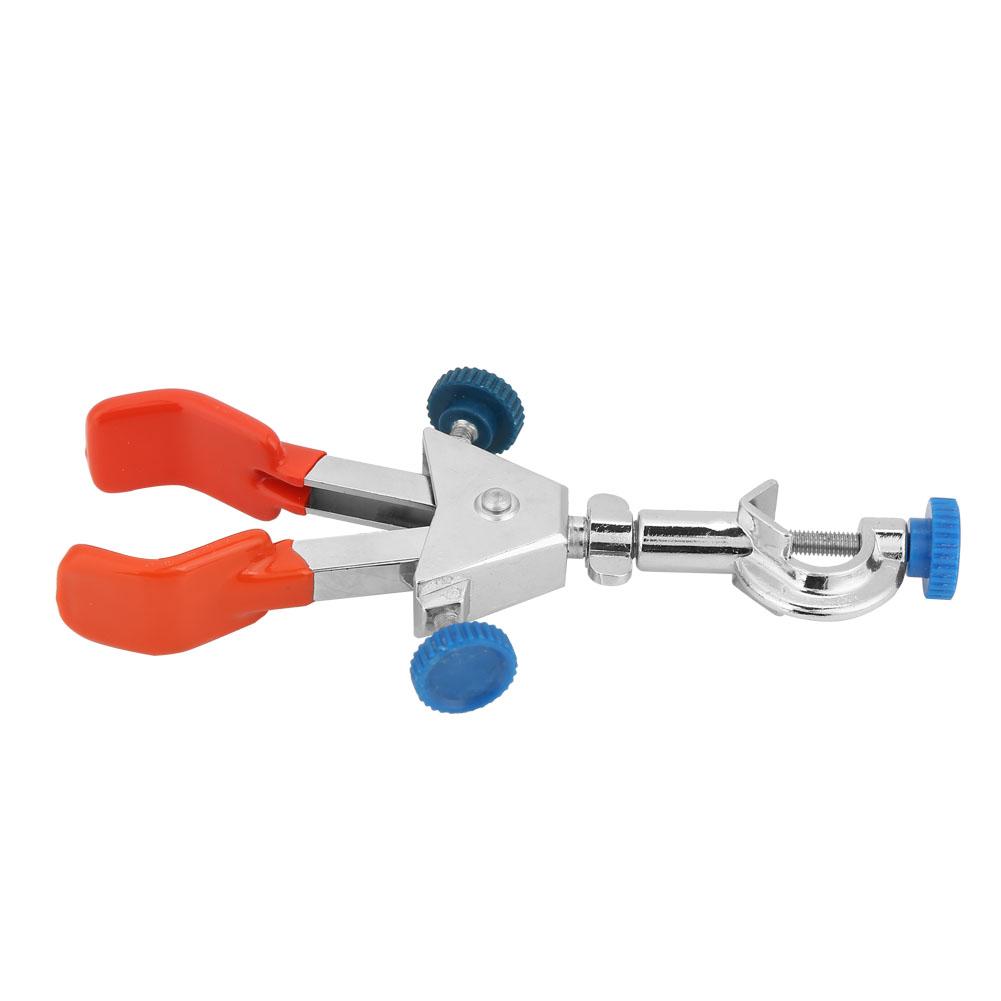 Lab Instrument Double Regulator Chemical Flask Clamp Steel Retort Stand Condenser Holder(big)