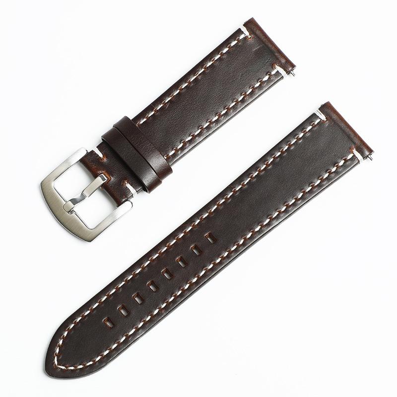 Leather Strap Business Men's Strap Upgrade Switch Ears Double Sided First Cowhide Watch Strap