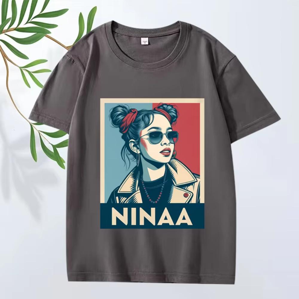 

Nina Chuba Hope Style Essential Graphic T Shirts Men Women Oversized Cotton Streetwear Short Sleeves Summer Printed Unisex Tees M