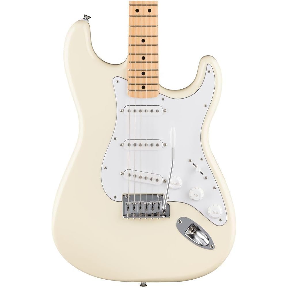 Fender Fender Electric Guitar Standard Stratocaster®, Maple Fingerboard, White Pickguard, Olympic...
