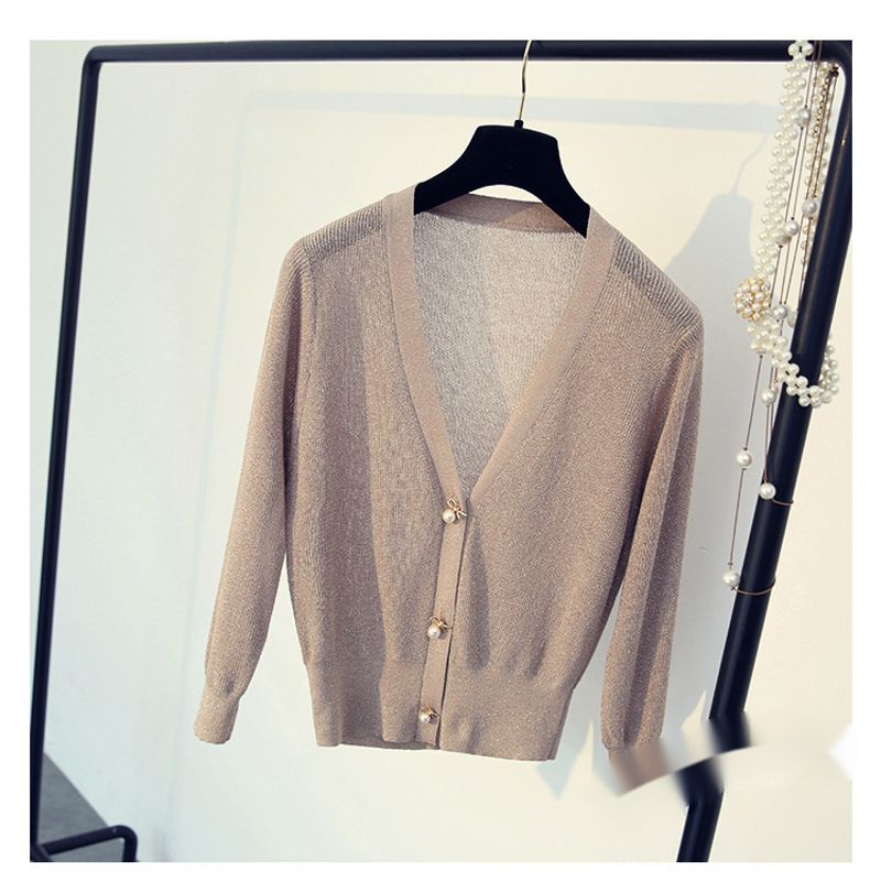 

Тонкий кардиган с V-образным вырезом, свободного кроя, короткое пальто, тонкий кардиган с V-образным вырезом, свободного кроя, короткая верхняя одежда Khaki One Size