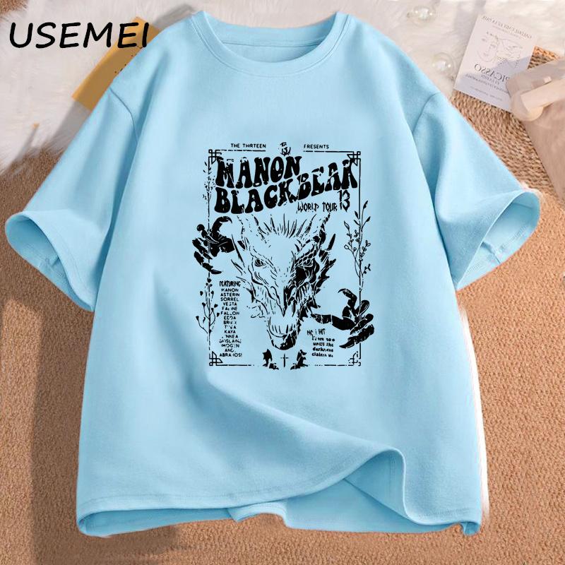 

Manon Blackbeak Throne of Glass TShirt Women Sarah J Maas Merch Thirteen T Shirt Cotton Short Sleeve Tees Womens Clothing 4XL