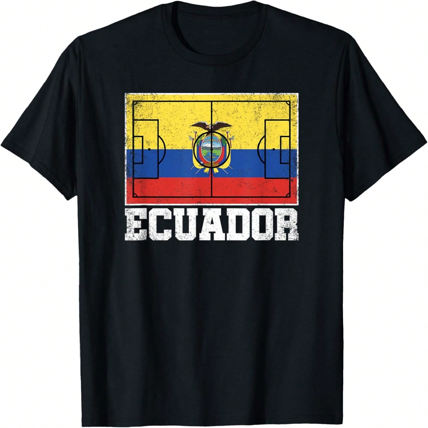 Ecuador Soccer Field Country Flag Ecuadorian Pride T-Shirt S разноцветный