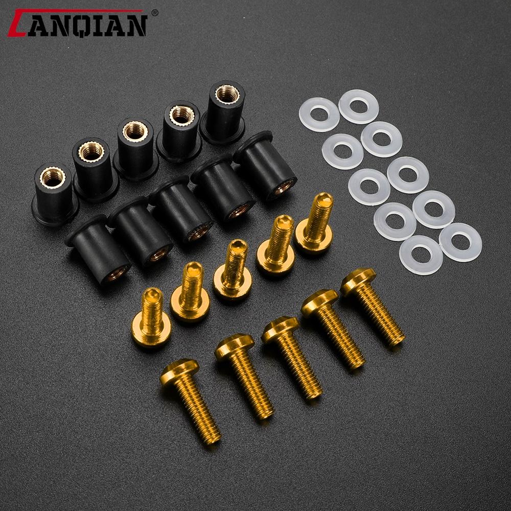 10PCS Fairing Screw For HONDA AfricaTwin XRV750 XRV 750 XRV650 XRV 650 Africa Twin Motorcycle Accessories Windscreen Bolts