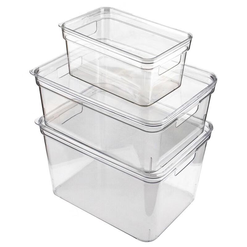 Transparent PET Desktop Storage Box with Handle