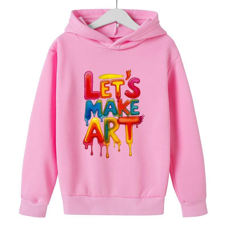 Bunter Graffiti-Kunst-Hoodie für Kinder - Unisex Freizeitjacke mit Farbdruck