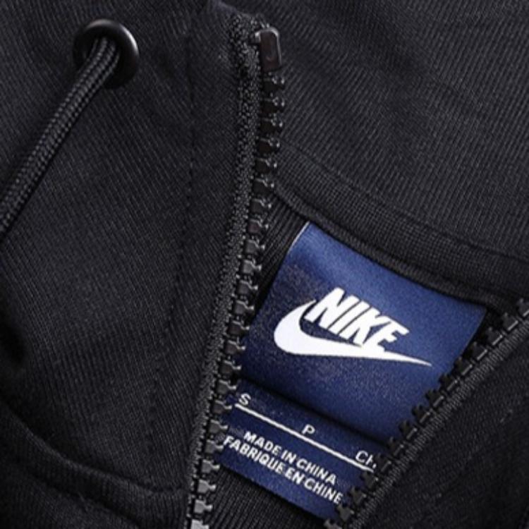 Nike Long Sleeve Hooded Sports Casual Windproof Knitted Jacket Men Jackets Black 804853-010