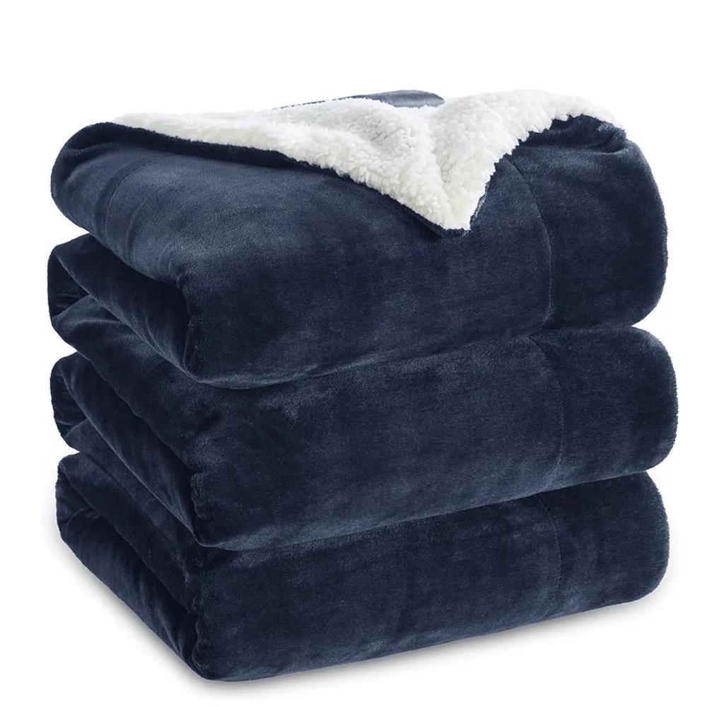 Modern Simple Best-selling Sherpa Lamb Wool Blanket Four Season Universal Solid Color Double-layer Flannel Office Nap Blanket