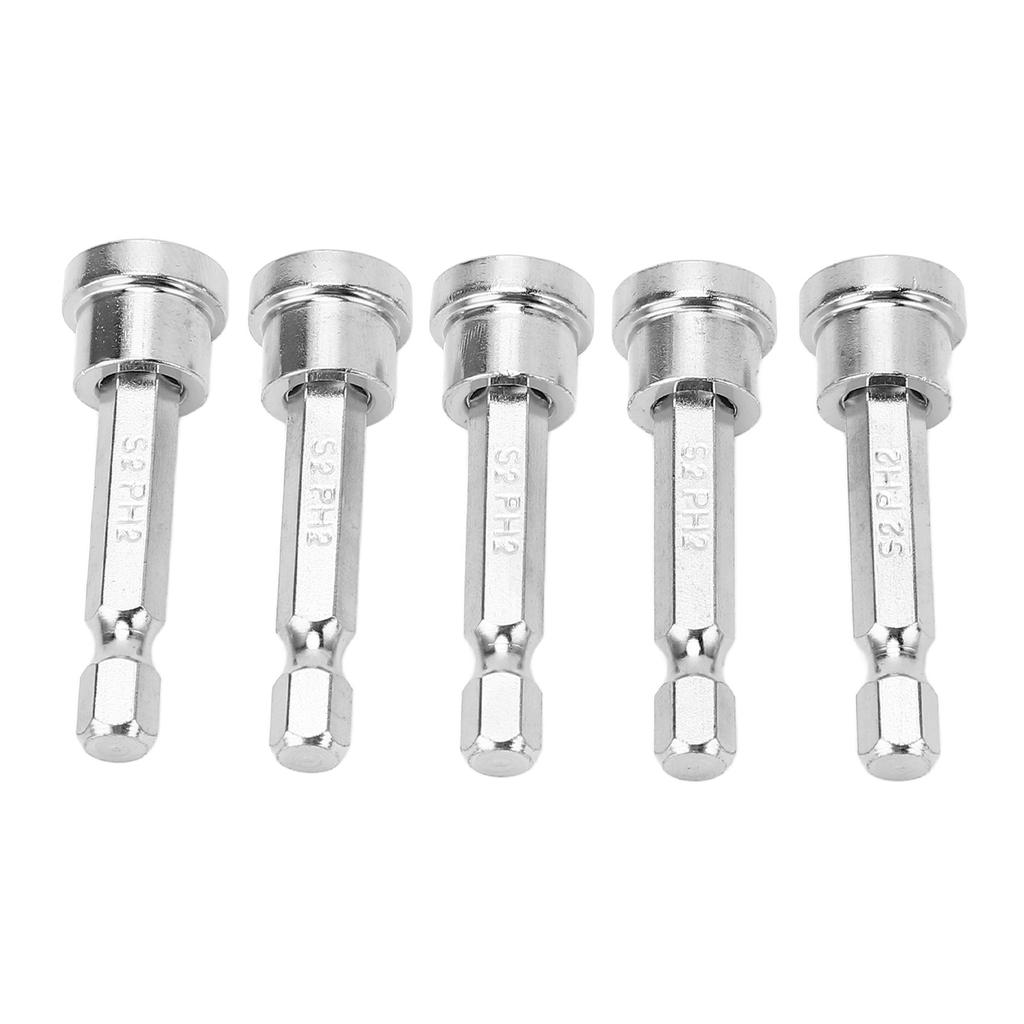 Magnetic Screwdriver Bit 50mm Chrome Vanadium Steel Rustproof Hex Shank Positioning Bit for Power