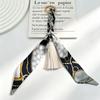 Zijden Sjaal Leer Kwastje Sleutelhanger: Veelzijdig Dames Tas Ornament Accessoire