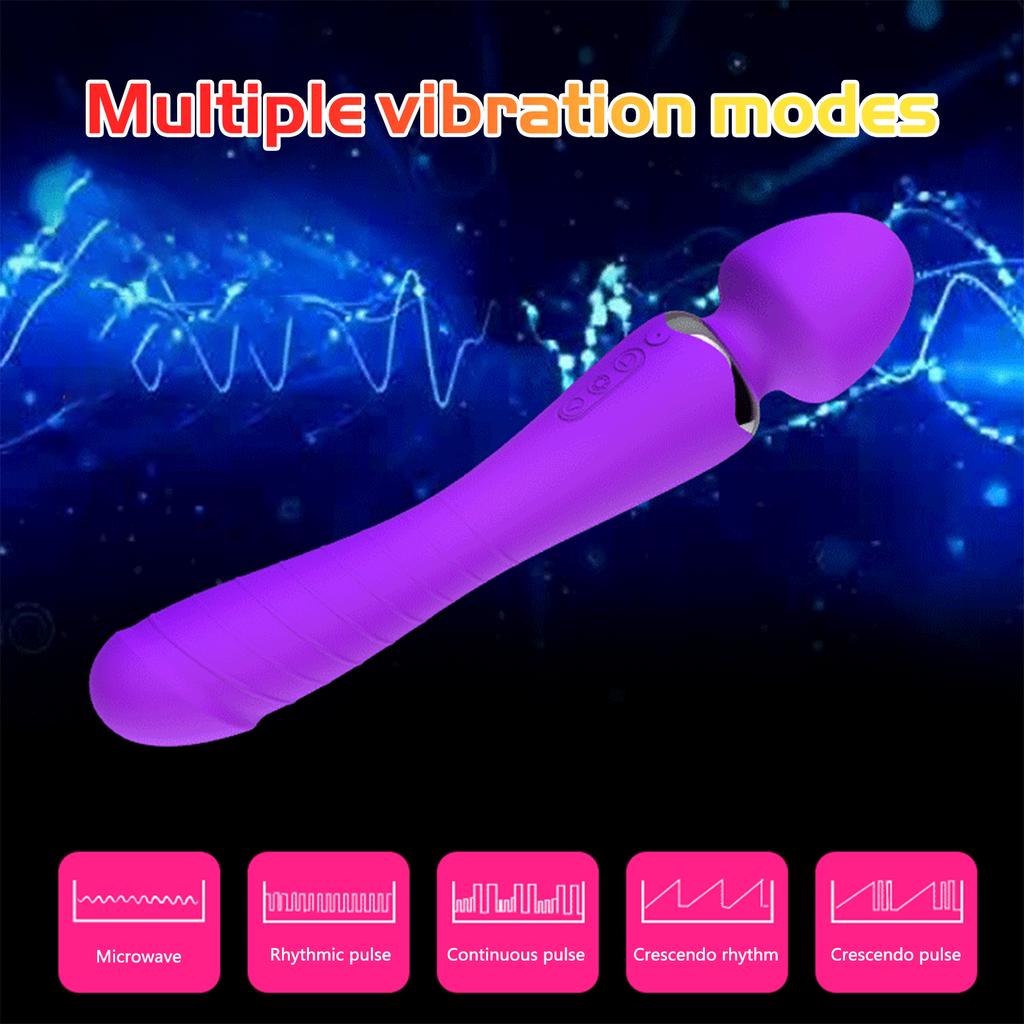 Female Vibration Adult Sex Toys Warming Double Head AV Stick Female Flirting Masturbation Equipment Sex Toys Massage