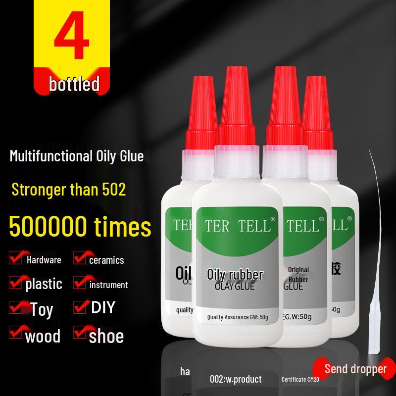 Multipurpose Adhesive for Plastic, Shoes, Ceramics, Wood, Metal, Jade, Leather, and Tire Repairs