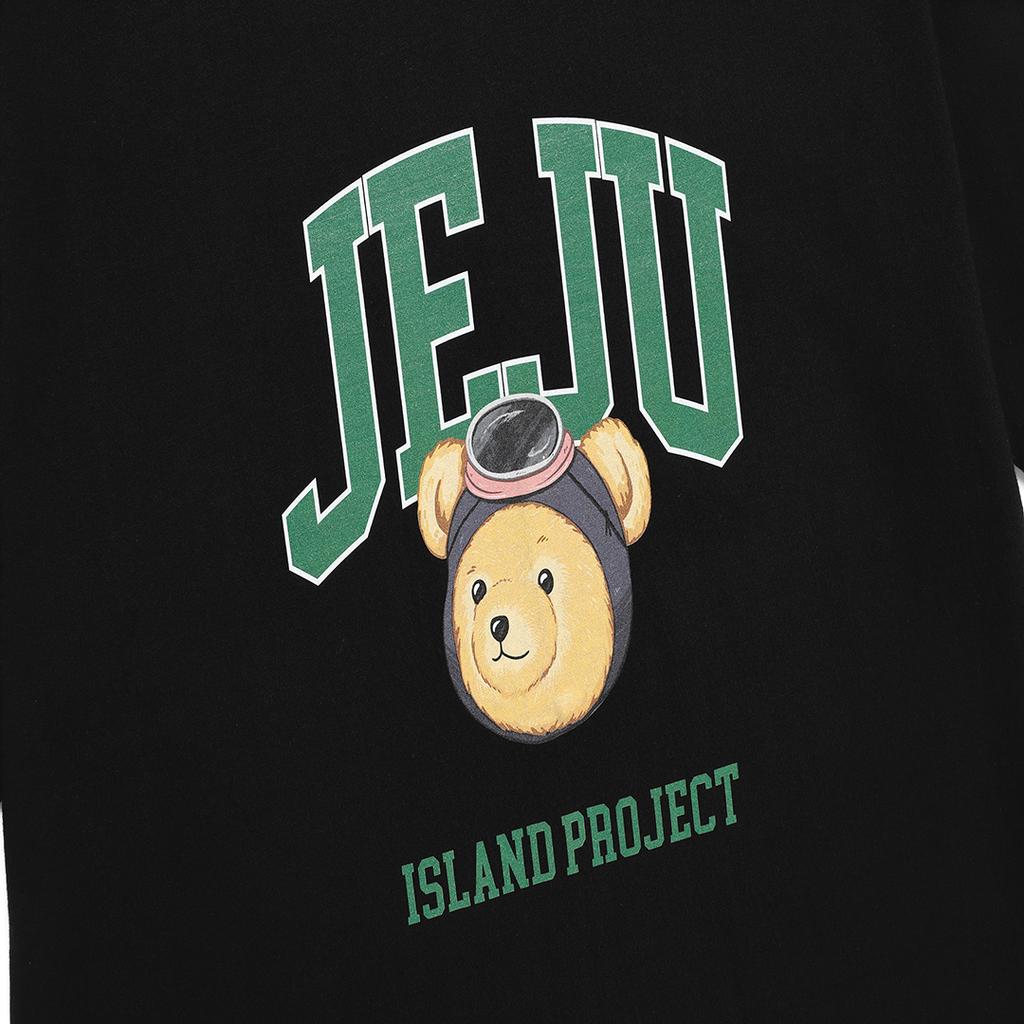 Aillaendeupeulojegteu Diver Bear Head T-Shirt - Black