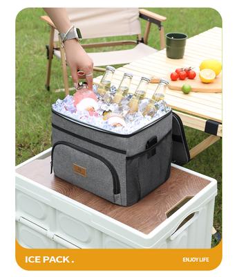 15L Picnic Bag Insulated Lunch Box Soft Cooler Cooling Tote for Adult Men Women Lunch Bag Office Outdoor Camping Picnic Beach