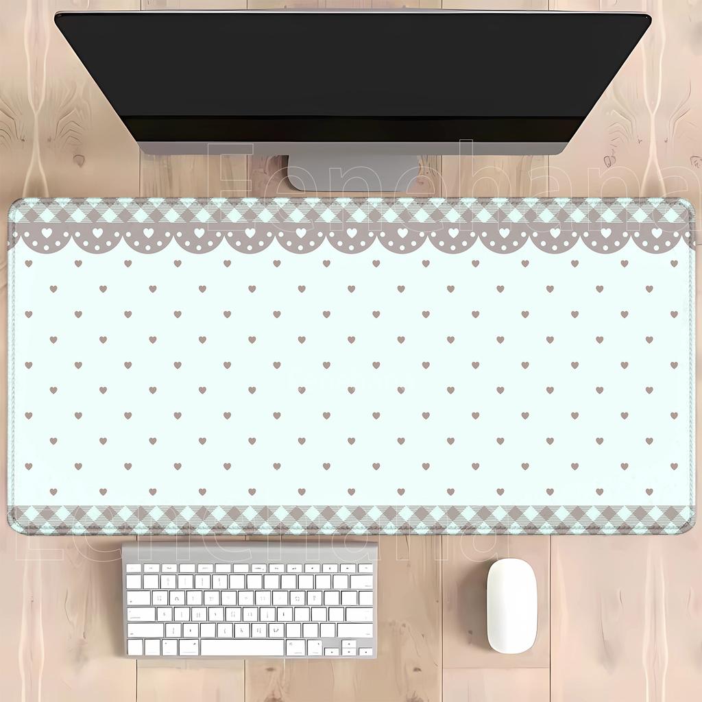 Grid Flower Game Mousepad Game Mat Durable Rubber for Games Mouse Pad Office Friendly Design HD Printing Xmm XXL Desk Mats
