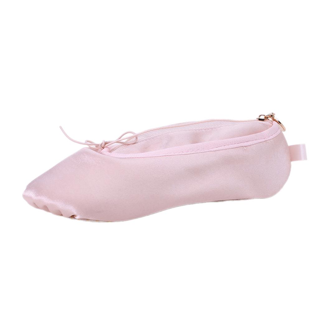 Ballet Shoe Shaped Pencil Case Elegant Cosmetic Pouch Large Capacity Pen Storage Bag Portable Stationery Container