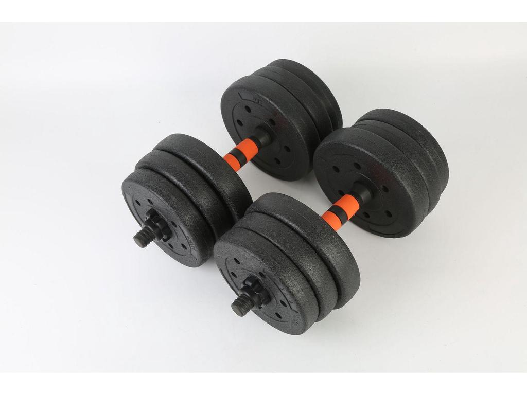 Unisex Adjustable Rubber Dumbbells 10-40kg Set with Protective Gear & Online Fitness Courses for Home