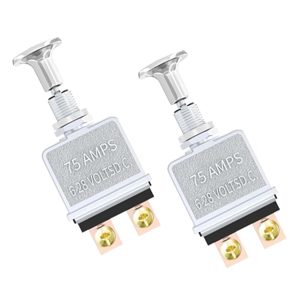 

75A Push Pull Switch 28V DC Metal For Toggle On Off Switch for Cars Trucks Buses RVs Boats ATVs Motorcycles Aircraft Systems China Mainland