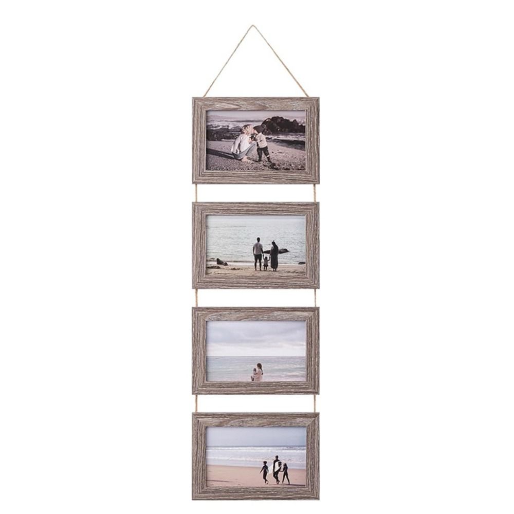 Dekorativer Wandmontierter Fotorahmen Holzmaserung Malrahmen Wanddekoration