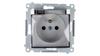 Simon 54 Splashproof Socket with Cover IP44 Transparent Flap White Dgz1Buz.01/11A