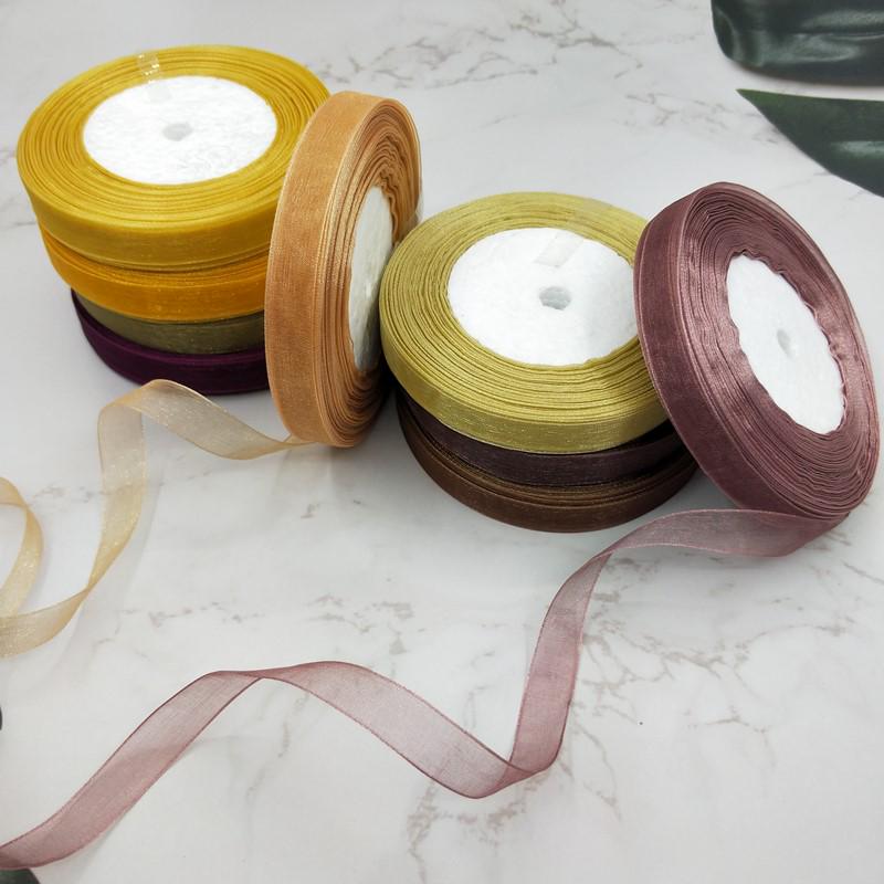 Cinta de Hilo de Nieve Transparente de 1,2 cm para Manualidades: Ganchillo, Accesorios para el Cabello, Lazos, Regalos, Empaque para Pasteles y Cajas, Cinta de Seda
