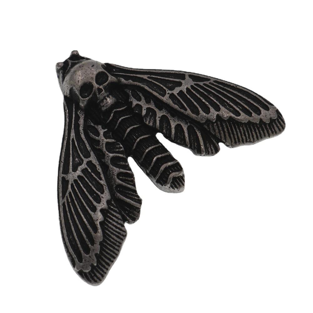 Hot Sale Butterfly Zinc Alloy Pendant Moth Of Death Skull Brooch Women'S Personality Accessories