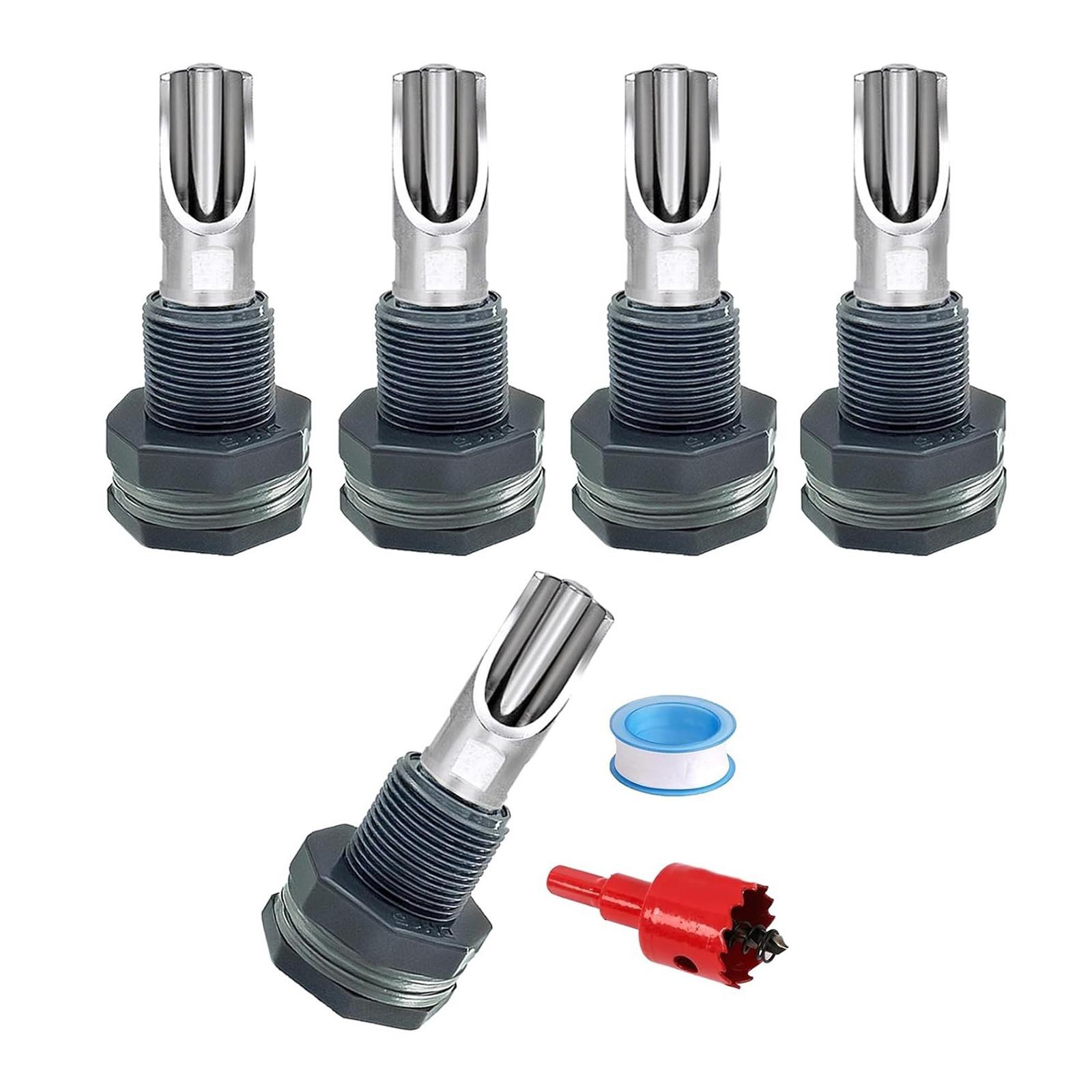 

5 шт. Автоматические ниппели-поилки для свиней из нержавеющей стали с буровым сверлом для легкой установки и обслуживания, для фермерского использования A