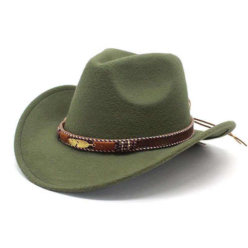 Cappello da Cowboy Western per Uomo Donna con Materiale Traspirante Lana Cotone Protezione Solare Accessorio Estivo