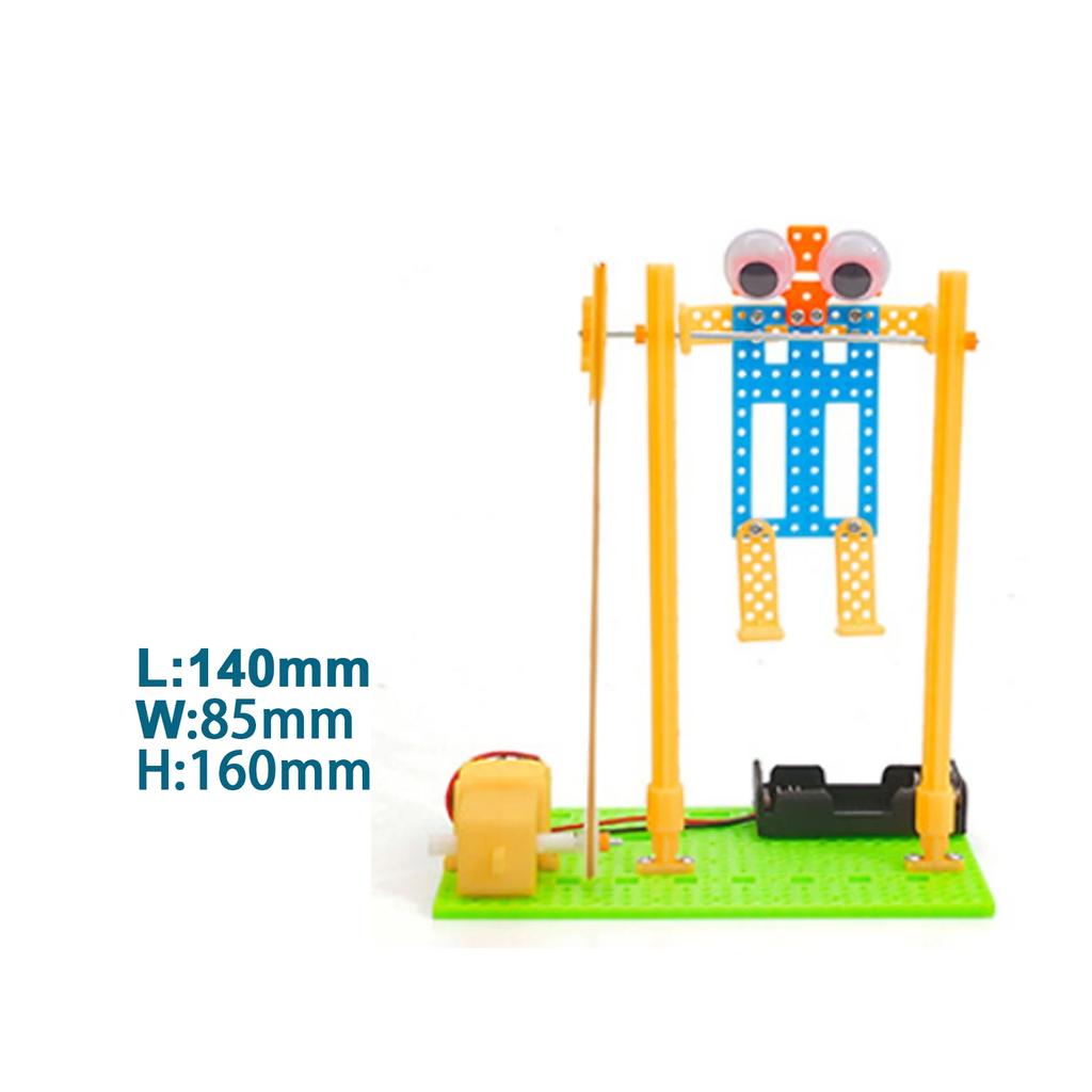 DIY Electric Horizontal Bar Robot Kids Science Discovery Toys Education Physics Experiment Kit School Project Art Craft Toy