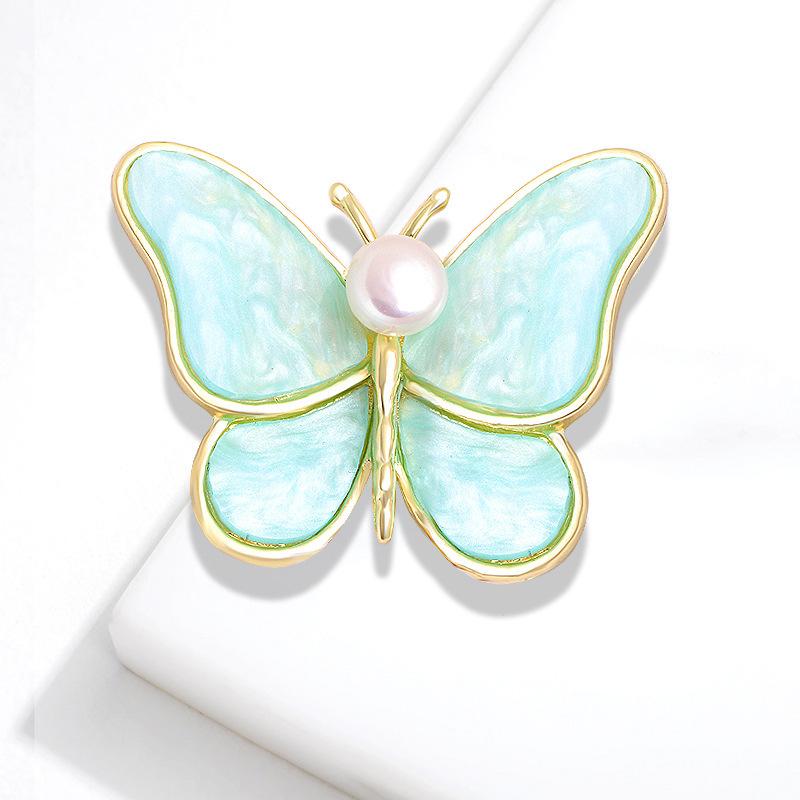 Butterfly Brooch Female Premium Niche Pearl Pin Brooch Accessories