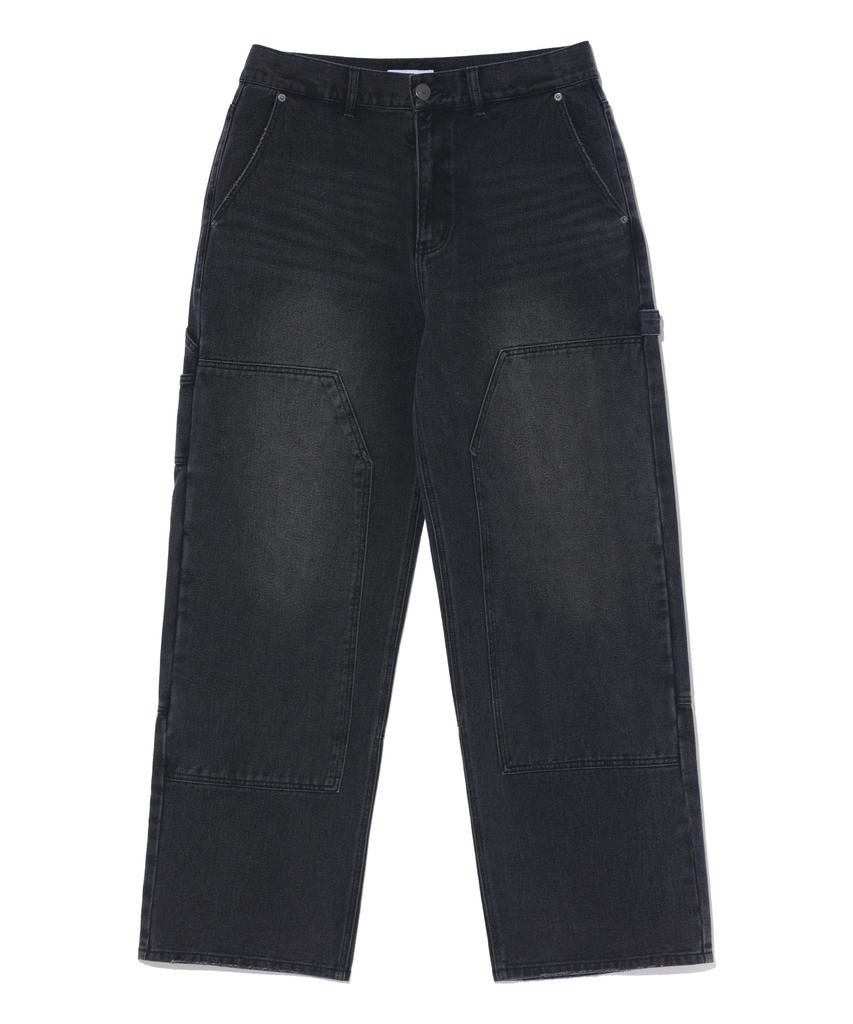 RAYFIKERS Double Knee Carpenter Denim Pants Mq5Du528_Black
