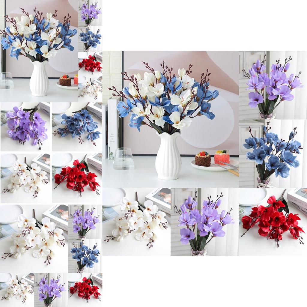High Quality Artificial Magnolia Silk Flowers With Real Touch For Bridal Parties And Events