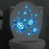 Glow-In-The-Dark Turtle Toilet Stickers Self-Adhesive Removable Wall Decals Room Decor, Glow Under Uv, Car Sticker Wall Decor