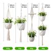 Bohemian Cotton Rope Hand Woven Plant Hanger, Macrame Flower Pot Net Bag, 4 Styles Combo for Garden & Balcony Decor