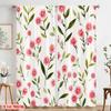 2 Stück, 2D-Flachdruck Vorhänge Pink Floral Bliss Vielseitiger Polyesterstoff (ohne Stange) Außendekorationen Perfekt für